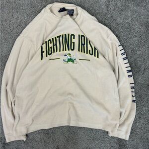 Vintage tan notre dame‎ fighting irish waffle knit pullover